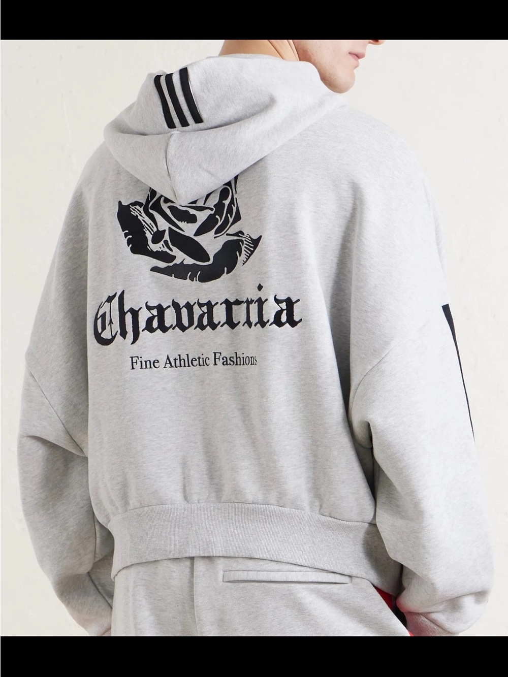 ADIDAS ORIGINALS X WILLY CHAVARRIA HEAVYWEIGHT ZIP HOODIE GREY